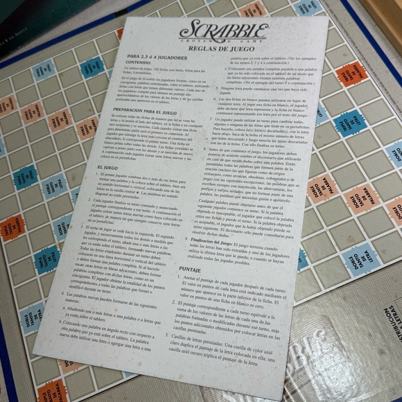 Scrabble Edición en Español Board Game - 2001 Hasbro - Picture 5 of 13